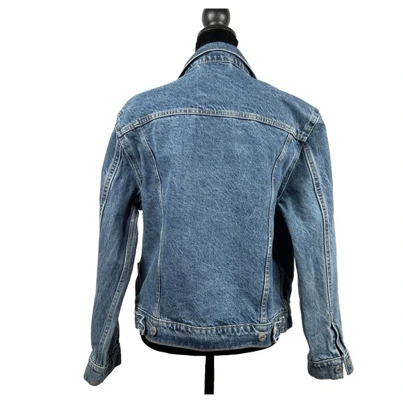 Levi's Jacket Women S Medium Wash Denim Trucker Western Y2K Boho Boyfriend - Picture 2 of 10